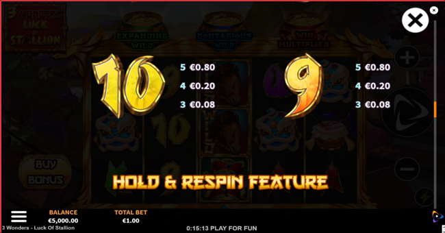 3 wonders luck of stallion paytable 4 paytable