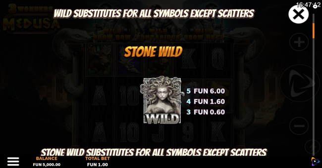 3 wonders medusa paytable 2 paytable