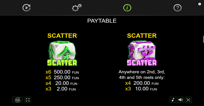 40 bulky dice 6 reels paytable 2 paytable