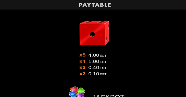 40 dazzling roll clover chance paytable 4 paytable