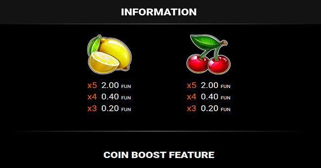 40 extra crown coin boost paytable 3 paytable