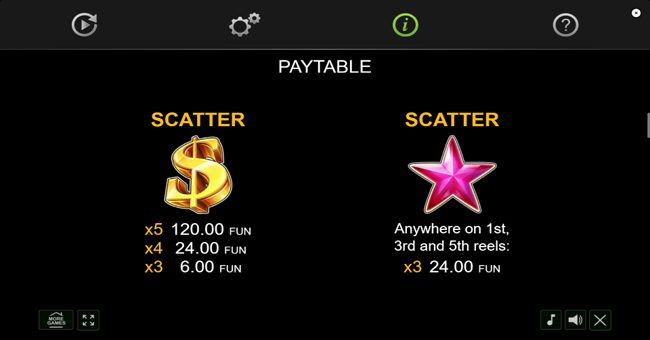 40 extra crown paytable 1 paytable