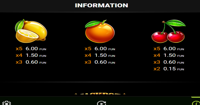 40 glossy hot paytable 3 paytable