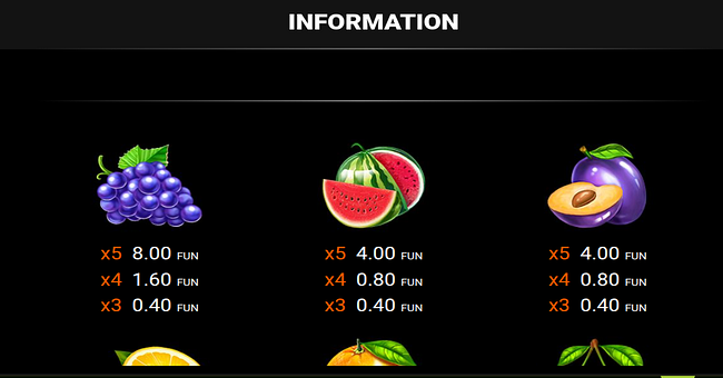 40 power hot coin boost paytable 1 paytable