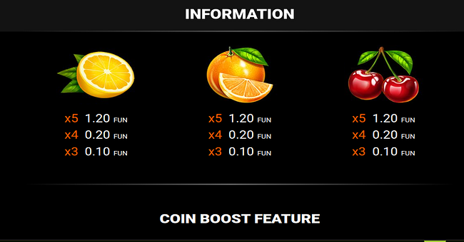 40 power hot coin boost paytable 2 paytable