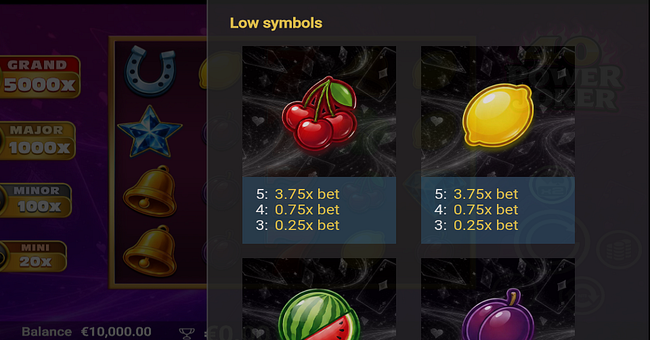 40 power joker paytable 5 paytable