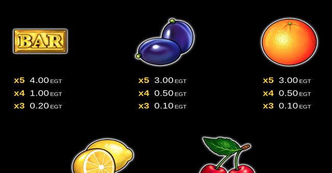 40 shining crown bell link paytable 3 paytable