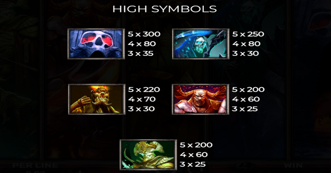 4 horsemen iii inferno paytable 1 paytable