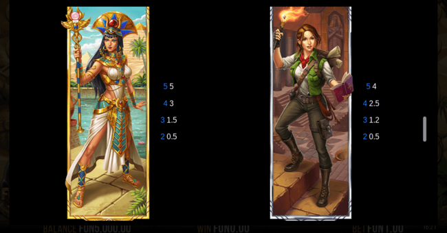 4 secret pyramids paytable paytable