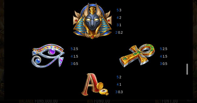 4 secret pyramids paytable2 paytable