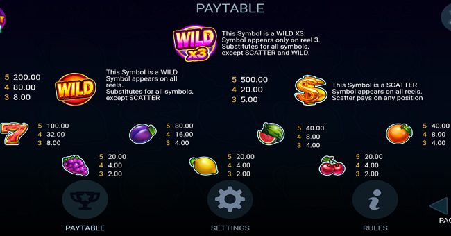5 boost hot reload paytable paytable