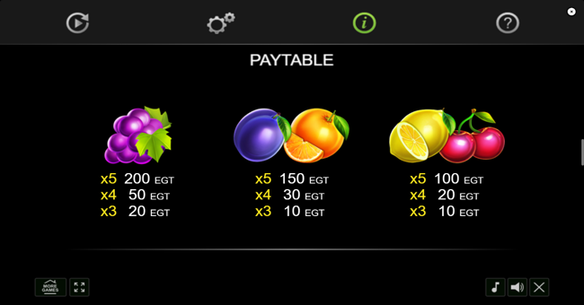 5 diamond plus paytable 2 paytable