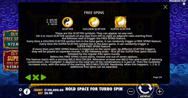 5 lions reborn paytable 2 paytable