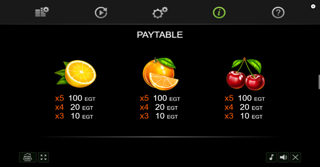5 power hot paytable 3 paytable