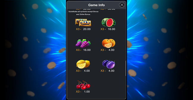 777 blazing 2 bonus strike paytable 2 paytable