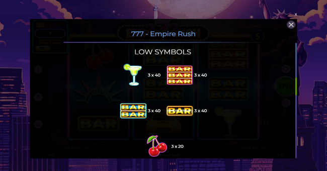 777 empire rush paytable 2 paytable