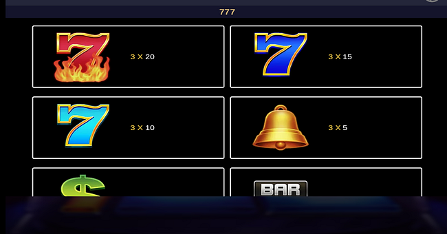 777 paytable 1 paytable
