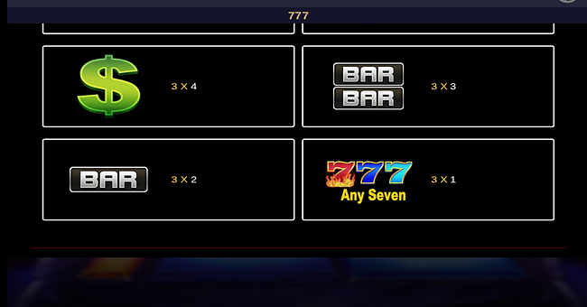 777 paytable 2 paytable