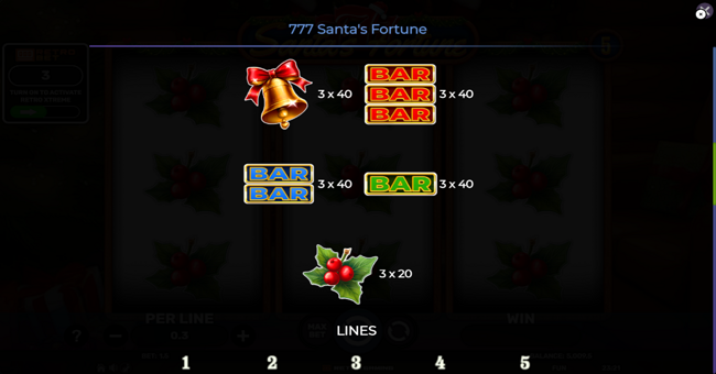 777 santas fortune paytable 2 paytable