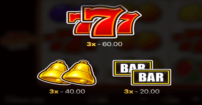 777 sizzling wins 5 lines paytable paytable