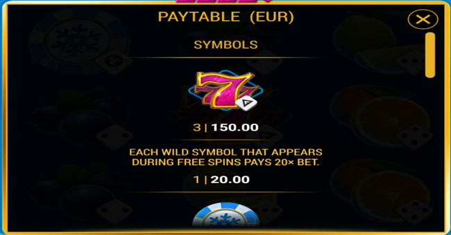 777 winter hit dice paytable 1 paytable