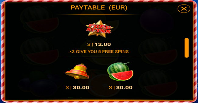 777 xmas gifts paytable 2 paytable