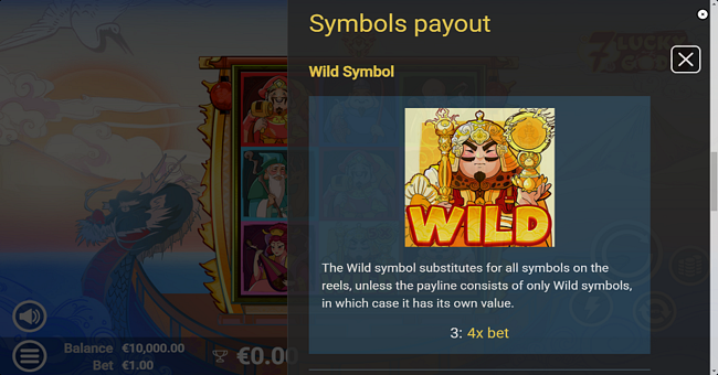 7 lucky gods paytable 1 paytable