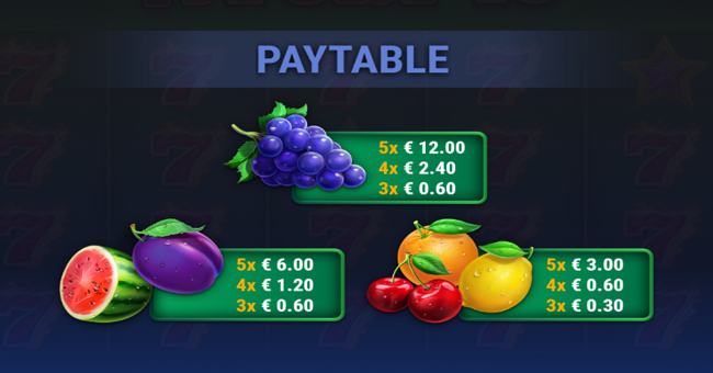 7s fury 40 paytable 1 paytable