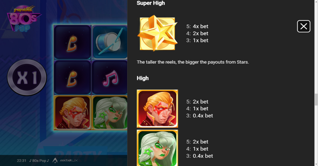 80spop paytable 1 paytable