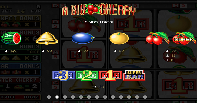 a big cherry paytable 2 paytable