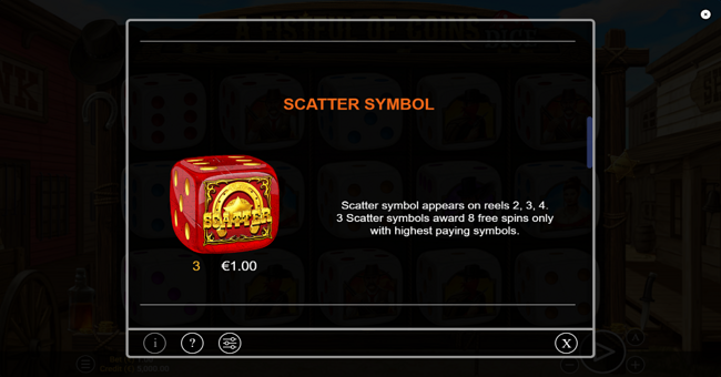 a fistful of coins dice paytable 2 paytable