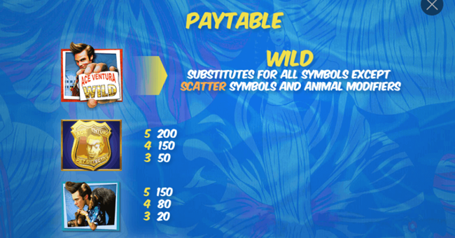 ace ventura pet detective paytable paytable