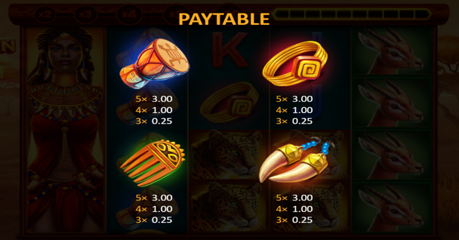 african spirit sticky wilds paytable 2 paytable