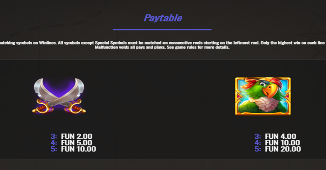 ahoy royale paytable 2 paytable