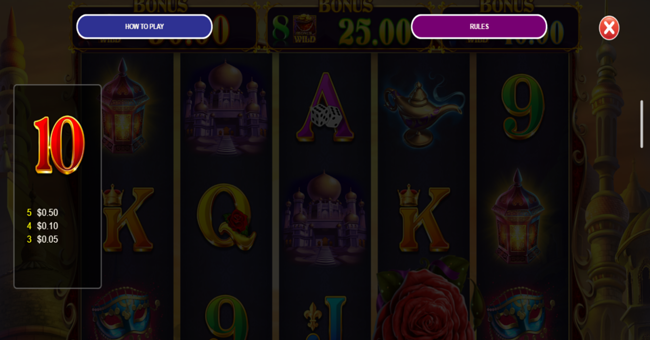 ainsworth arabian rose paytable3 paytable