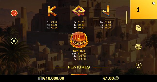 alexanders fortune paytable 2 paytable