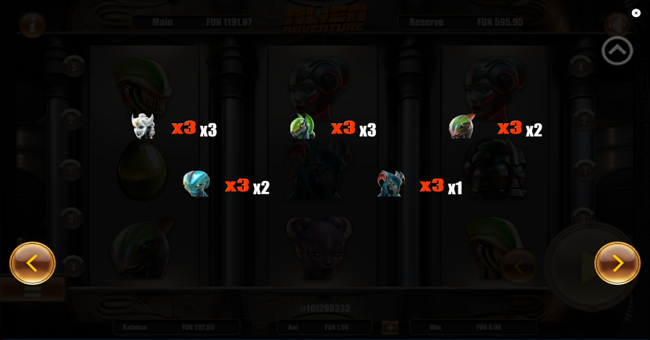 alien adventure paytable 2 paytable