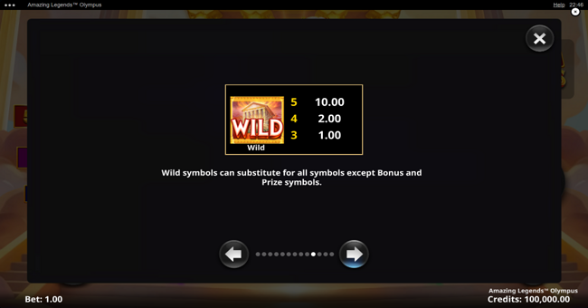 amazing legends olympus paytable 1 paytable
