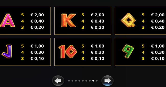 amazing legends paytable 3 paytable