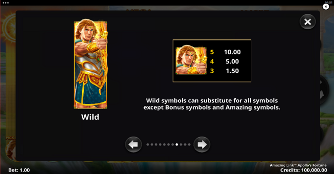 amazing link apollos fortune paytable 1 paytable