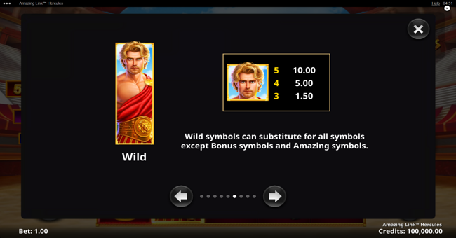 amazing link hercules paytable 1 paytable