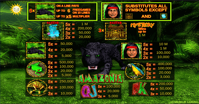 amazonia paytable paytable