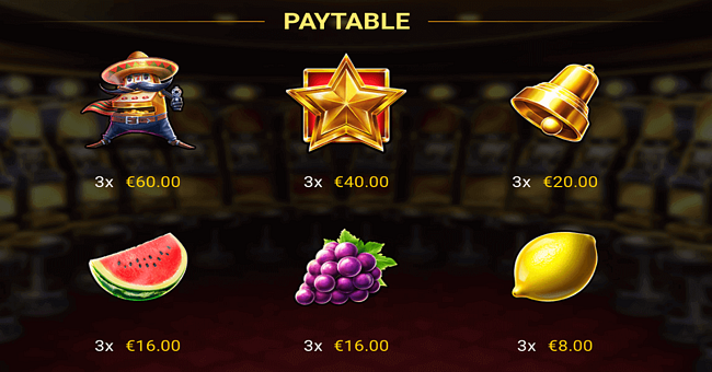 amigo gold glassic paytable paytable