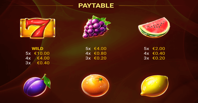 amigo hot 100 paytable paytable