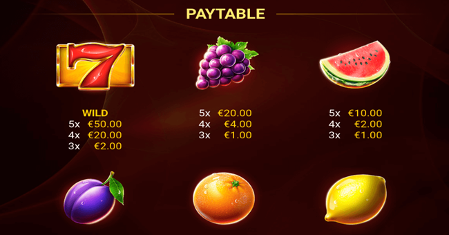 amigo hot 20 paytable paytable