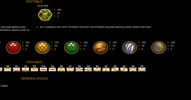 ancient gods paytable 2 paytable