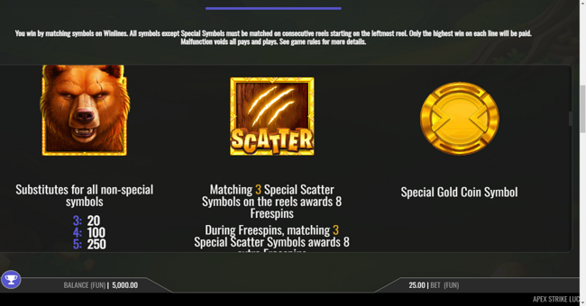 apex strike lucky cache paytable 1 paytable