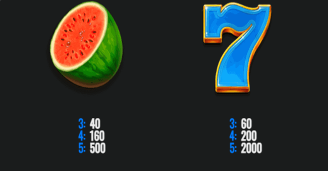 arctic fruits paytable3 paytable