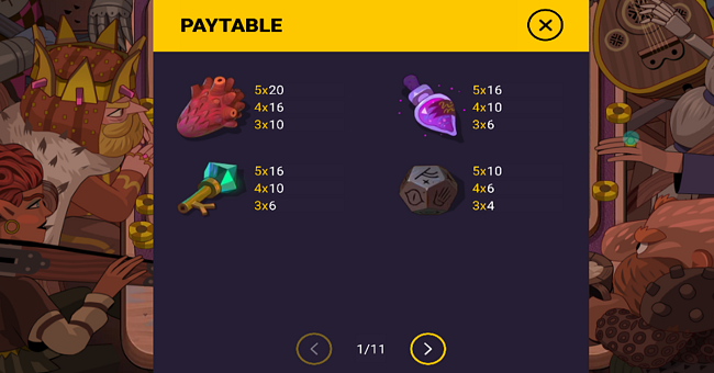 artifacts paytable 1 paytable
