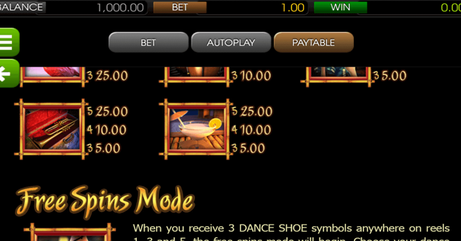 at the copa 2 paytable